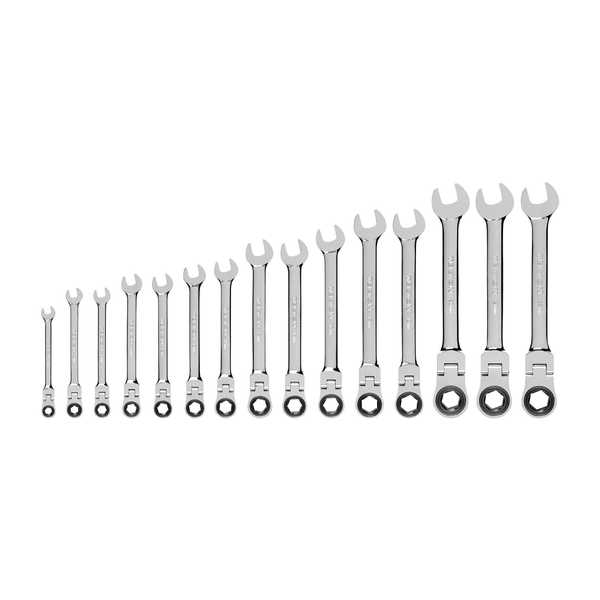 Tekton Flex Ratcheting Combination Wrench Set, 15-Piece (8-22mm) WRN57161